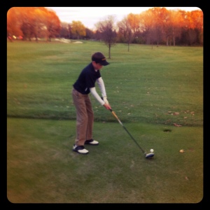 Ryan teeing off